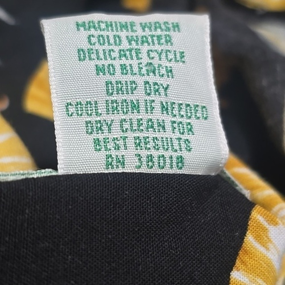 REYN SPOONER Men's Golden Juicy‎ Pineapple Hawaiian Aloha Shirt Black L - Picture 6 of 7